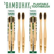 Load image into Gallery viewer, Bambuhay Plantable Toothbrush in Paper Packaging – Couple Set | BPA-Free, Anti-Bacterial, Heat Finished