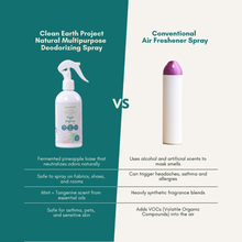 Load image into Gallery viewer, Clean Earth Project Natural Multipurpose Deodorizing Spray Mint and Tangerine Fusion 300ml | With Eco-Enzyme from Pineapple Peel