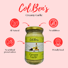 Load image into Gallery viewer, Col. Ben’s Creamy Garlic Sauce 8oz | Organic, No Artificial Preservatives, No Additives