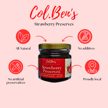 Load image into Gallery viewer, Col. Ben’s Strawberry Preserves 250g | Organic, No Artificial Preservatives or Flavoring