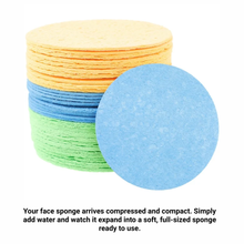 Load image into Gallery viewer, Natural Wood Pulp Facial Cleansing Sponge | Eco-Friendly Biodegradable Face Cleanser & Makeup Remover by Project Refill