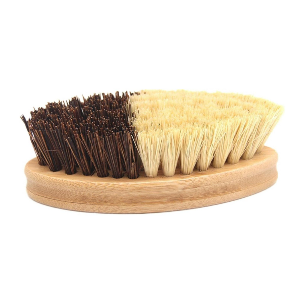 Eco-Friendly Bristle Brush with Bamboo Handle and Sisal + Coconut Fiber Bristles for Laundry, Cleaning Sinks, or Washing Fruits and Vegetables by Project Refill