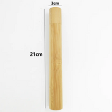 Load image into Gallery viewer, Eco Friendly Bamboo Toothbrush Case 21cm – Toothbrush Bamboo Holder for Travel by Project Refill
