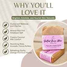 Load image into Gallery viewer, Essencea Salted Guava Glow Body Bar 115g | Coconut Milk & Himalayan Pink Salt Soap for Soft, Refreshed Skin