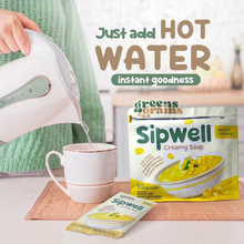 Load image into Gallery viewer, Greens & Grains Sipwell Creamy Instant Corn Soup 20g/Sachet - 10 Sachets | Milk Thistle, Pea Protein, Malunggay, Sodium Ascorbate, Chlorella Powder