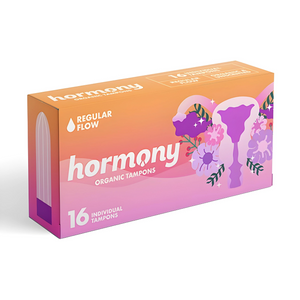 Hormony Organic Regular Tampons (Pack of 16) | Free of Chlorine, Fragrance, and Allergens