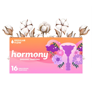 Hormony Organic Regular Tampons (Pack of 16) | Free of Chlorine, Fragrance, and Allergens