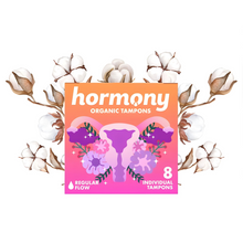 Load image into Gallery viewer, Hormony Organic Regular Tampons (Pack of 8) | Free of Chlorine, Fragrance, and Allergens
