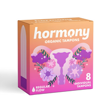 Load image into Gallery viewer, Hormony Organic Regular Tampons (Pack of 8) | Free of Chlorine, Fragrance, and Allergens

