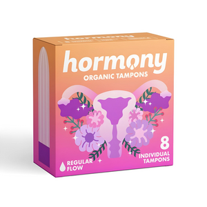 Hormony Organic Regular Tampons (Pack of 8) | Free of Chlorine, Fragrance, and Allergens