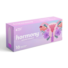 Load image into Gallery viewer, Hormony Organic Tampons for Heavy Flow (Pack of 16) | Free of Chlorine, Fragrance, and Allergens