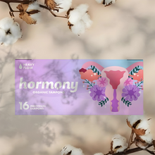 Load image into Gallery viewer, Hormony Organic Tampons for Heavy Flow (Pack of 16) | Free of Chlorine, Fragrance, and Allergens

