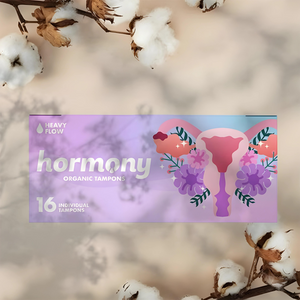 Hormony Organic Tampons for Heavy Flow (Pack of 16) | Free of Chlorine, Fragrance, and Allergens