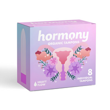 Load image into Gallery viewer, Hormony Organic Tampons for Heavy Flow (Pack of 8) | Free of Chlorine, Fragrance, and Allergens