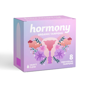 Hormony Organic Tampons for Heavy Flow (Pack of 8) | Free of Chlorine, Fragrance, and Allergens