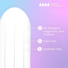 Load image into Gallery viewer, Hormony Organic Tampons for Heavy Flow (Pack of 8) | Free of Chlorine, Fragrance, and Allergens