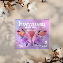 Load image into Gallery viewer, Hormony Organic Tampons for Heavy Flow (Pack of 8) | Free of Chlorine, Fragrance, and Allergens