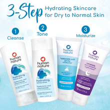 Load image into Gallery viewer, Human Nature Hydrating Facial Wash and Toner Bundle | Hyaluronic Acid and Niacinamide for Dry to Normal Skin