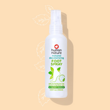 Load image into Gallery viewer, Human Nature Natural Deodorizing Foot Spray 100ml | With Purifying Tea Tree, Cooling Peppermint and Moisturizing Aloe Vera