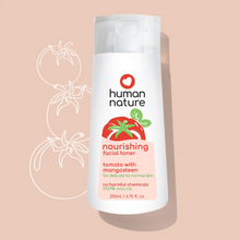 Load image into Gallery viewer, Human Nature Nourishing Facial Wash and Toner Bundle | Tomato with Cica, Mangosteen for Delicate to Normal Skin