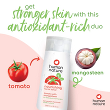 Load image into Gallery viewer, Human Nature Nourishing Facial Wash and Toner Bundle | Tomato with Cica, Mangosteen for Delicate to Normal Skin