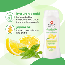 Load image into Gallery viewer, Human Nature Sleek & Silky Shampoo | Hyaluronic Acid Moisture & Jojoba Oil Shine