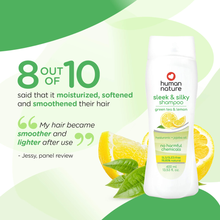 Load image into Gallery viewer, Human Nature Sleek and Silky Shampoo & Conditioner Green Tea & Lemon Bundle | SLS/SLES-Free, Silicone-Free, Paraben-Free