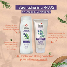 Load image into Gallery viewer, Human Nature Strengthening +PLUS Shampoo and Conditioner Bundle | Rosemary to Help Regrowth and Keep Hair Strong & Full