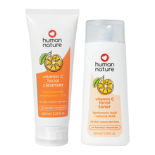 Load image into Gallery viewer, Human Nature Vitamin C Facial Cleanser and Facial Toner Bundle | Vegan, SLS/SLES-Free, Cruelty-Free