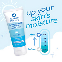 Load image into Gallery viewer, Human Nature Hyaluronic Acid Gel Day Moisturizer 50ml | With Aloe, Betaine, & Vitamin E, Lightweight Feel, Locks in Moisture