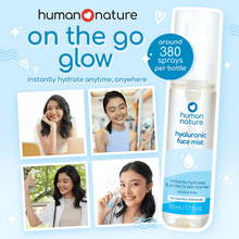 Load image into Gallery viewer, Human Nature Hyaluronic Face Mist 50ml | Alcohol-Free, With Hyaluronic Acid Instantly Hydrates & Protects Skin Barrier