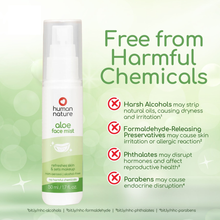Load image into Gallery viewer, Human Nature Aloe Face Mist | Refreshes Skin & Sets Makeup, Non-Aerosol, Alcohol-Free 50 ml
