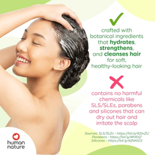 Load image into Gallery viewer, Human Nature Strengthening +PLUS Rosemary Shampoo To Help Hair Regrowth, Fight Hairfall 180ml | No Sulfates, Parabens, Silicones