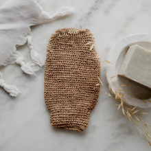 Load image into Gallery viewer, Jute Fabric Bath Gloves For Shower, Exfoliating, Scrubbing by Project Refill