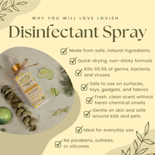 Load image into Gallery viewer, Lovish Disinfectant Spray with Monolaurin 100ml | All-Natural, Kills 99.9% Bacteria and Viruses