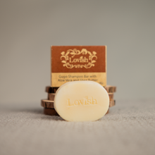 Load image into Gallery viewer, Lovish Gugo Shampoo Bar with Aloe Vera and Shea Butter 90g | All-Natural, Cold Processed, For Hair Fall