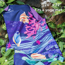 Load image into Gallery viewer, MAGWAI Everyday Towel Butanding Coral Design | Multipurpose, Absorbent, Quick-Drying, Eco-Friendly, Made from Recycled Plastic Bottles, Travel & Yoga Towel