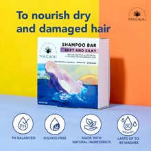 Load image into Gallery viewer, MAGWAI Soft and Silky Shampoo Bar 65g | To Nourish Dry and Damaged Hair