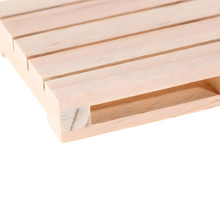 Load image into Gallery viewer, Mini Pallet-Shaped Wooden Beverage Coasters | Set of Rustic Drink Coasters by Project Refill