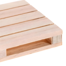 Load image into Gallery viewer, Mini Pallet-Shaped Wooden Beverage Coasters | Set of Rustic Drink Coasters by Project Refill