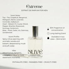 Load image into Gallery viewer, NUVÉ Atelier D'Arôme Extreme Perfume Extrait de Parfum for Men | Vegan, Phthalate-Free