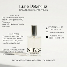 Load image into Gallery viewer, NUVÉ Atelier D'Arôme Lune Défendue Perfume Extrait de Parfum for Women | Vegan, Phthalate-Free