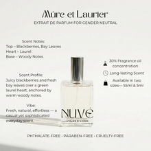 Load image into Gallery viewer, NUVÉ Atelier D'Arôme Mûre et Laurier Perfume Extrait de Parfum Gender Neutral, Unisex | Vegan, Phthalate-Free