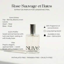 Load image into Gallery viewer, NUVÉ Atelier D'Arôme Rose Sauvage et Baies Perfume Extrait de Parfum Gender Neutral, Unisex | Vegan, Phthalate-Free