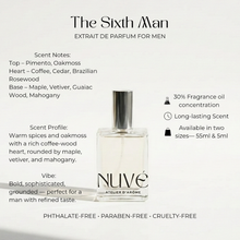 Load image into Gallery viewer, NUVÉ Atelier D'Arôme The Sixth Man Perfume Extrait de Parfum for Men | Vegan, Phthalate-Free