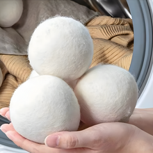 Load image into Gallery viewer, Natural Wool Dryer Balls In a Katsa Bag (Pack of 6) by Project Refill