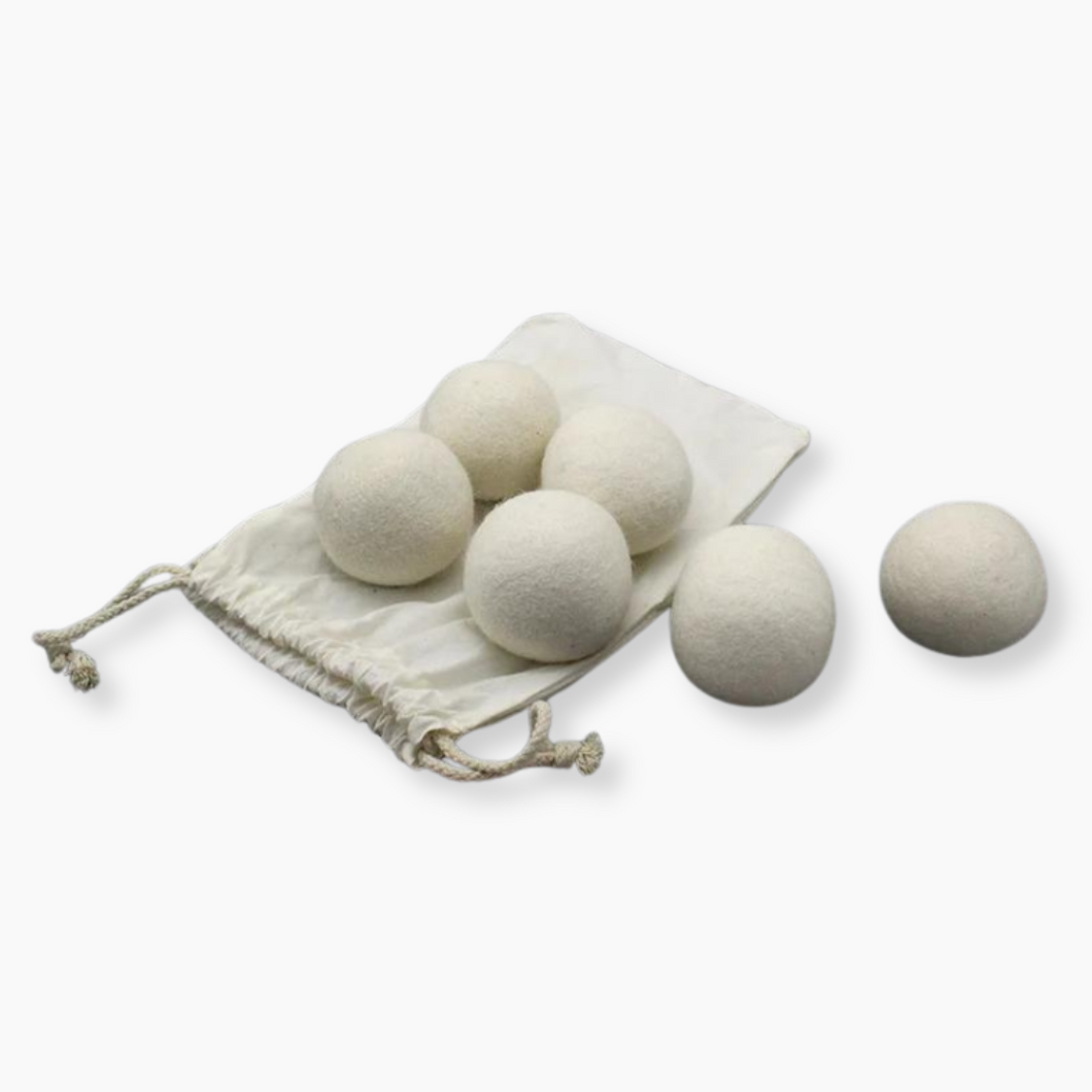 Natural Wool Dryer Balls In a Katsa Bag (Pack of 6) by Project Refill