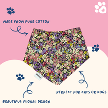 Load image into Gallery viewer, Paws & Kisses Berry Collection Pet Bandana | 100% Cotton Floral Bandana for Cats and Dogs