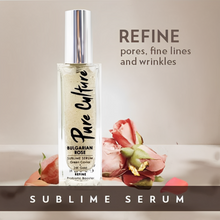 Load image into Gallery viewer, Pure Culture Bulgarian Rose Sublime Serum 30ml | Hyaluronic Acid + 24K Gold Refine Microbiome Boost