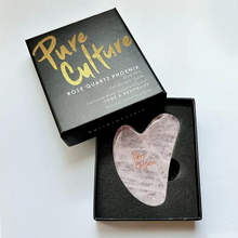 Load image into Gallery viewer, Pure Culture Rose Quartz Phoenix Gua Sha | Natural Face Sculptor, Genuine Rose Quartz Crystal to Tone & Revitalize For All Skin Types